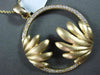 ESTATE LARGE .26CT DIAMOND 14KT YELLOW GOLD SEASHELL CIRCLE OF LIFE PENDANT