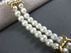 ESTATE 14KT YELLOW GOLD DOUBLE STRANDED NATURAL SOUTH SEA PEARL BRACELET #20142