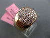 ESTATE WIDE .67CT PINK DIAMOND 18KT ROSE GOLD CLASSIC ROUND CLUSTER UNISEX RING