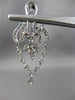 ESTATE LARGE 1.50CT DIAMOND 14KT WHITE GOLD CHANDELIER FILIGREE CLIP ON EARRINGS