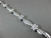 ESTATE LARGE 2.66CT DIAMOND 14K WHITE GOLD 3D FLOWER BY THE YARD TENNIS BRACELET