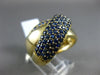 ESTATE LARGE 2.31CT AAA SAPPHIRE & TANZANITE 14K YELLOW GOLD 3D CRISS CROSS RING