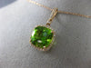 ESTATE LARGE 4.36CT DIAMOND & AAA PERIDOT 14KT ROSE GOLD 3D SQUARE HALO PENDANT