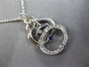 ESTATE .18CT DIAMOND & AAA SAPPHIRE 18KT WHITE GOLD HANDCUFF EXOTIC FUN PENDANT