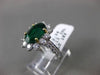 ESTATE 3.47CT DIAMOND & EMERALD PLATINUM 18K YELLOW GOLD ENGAGEMENT RING E/F VVS