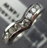 ESTATE .50CT DIAMOND 14KT WHITE GOLD V SHAPE CHANNEL ANNIVERSARY RING #14509