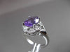 ESTATE LARGE 3.12CTW DIAMOND & AAA EXTRA FACET AMETHYST 14KT WHITE FILIGREE RING