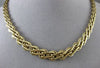 ESTATE WIDE 14KT YELLOW GOLD HANDCRAFTED GRADUATING BICYCLE ITALIAN NECKLACE