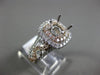 ESTATE LARGE .92CT DIAMOND 14KT WHITE & ROSE GOLD 3D SEMI MOUNT ENGAGEMENT RING