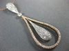 ESTATE LARGE 1.0CT DIAMOND 14KT WHITE & ROSE GOLD PEAR SHAPE TEAR DROP PENDANT