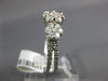ESTATE 1.18CT DIAMOND 14K WHITE GOLD FLOWER PAST PRESENT FUTURE ANNIVERSARY RING