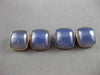 ANTIQUE LARGE NATURAL CHALCEDONY 14KT YELLOW GOLD DOUBLE SIDED CUFF LINKS #23444