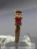 ESTATE .76CT DIAMOND & AAA RUBY 14K ROSE GOLD CLASSIC WEDDING ANNIVERSARY RING