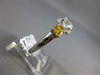 ESTATE 1.64CT DIAMOND & AAA YELLOW SAPPHIRE 14KT WHITE GOLD HALO ENGAGEMENT RING