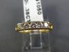 ESTATE .38CT DIAMOND 14KT YELLOW GOLD 3D CHANNEL WEDDING ANNIVERSARY RING #21549