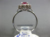 ESTATE 1.42CT DIAMOND & AAA RUBY 18KT WHITE GOLD 3D CLASSIC OVAL ENGAGEMENT RING