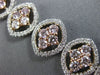 ESTATE WIDE 9.36CT WHITE PINK DIAMOND 18KT WHITE & ROSE GOLD 3D TENNIS BRACELET