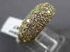 ANTIQUE WIDE 2.0CT DIAMOND 14K YELLOW GOLD PAVE MULTI ROW ANNIVERSARY RING #3544