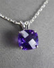 ESTATE 1.0CT AAA EXTRA FACET AMETHYST 14KT WHITE GOLD SQUARE PENDANT & CHAIN