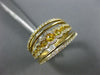 ESTATE WIDE .88CT DIAMOND & AAA YELLOW SAPPHIRE 14K YELLOW GOLD ANNIVERSARY RING