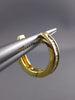 ESTATE .52CT DIAMOND 14KT YELLOW GOLD 3D CLASSIC BAGUETTE HUGGIE EARRINGS 2.5mm