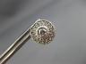 ESTATE LARGE .60CT DIAMOND 14K WHITE GOLD ROUND SOLITAIRE HALO FILIGREE EARRINGS