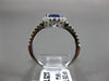 ESTATE .74CT DIAMOND & AAA SAPPHIRE 18KT WHITE GOLD CIRCULAR FLOWER PROMISE RING