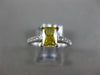 ESTATE 2.3CT DIAMOND & YELLOW TOPAZ 14K WHITE GOLD LUCIDA ENGAGEMENT RING #22462