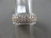 ESTATE WIDE 1.79CT 18KT WHITE & ROSE GOLD 3D MULTI ROW ZIG ZAG ANNIVERSARY RING