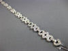 ANTIQUE WIDE 2.97CT DIAMOND 14KT WHITE GOLD 3D INFINITY TENNIS BRACELET #21888
