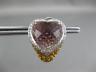 LARGE 15.01CT WHITE & FANCY YELLOW DIAMOND & QUARTZ 14KT WHITE GOLD 3D EARRINGS