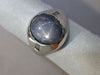 ESTATE LARGE 5.16CT DIAMOND & AAA STAR SAPPHIRE 18K WHITE GOLD MEN'S RING #26457
