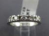 ESTATE .46CT DIAMOND 14KT WHITE GOLD FILIGREE FIVE STONE ANNIVERSARY RING #5723