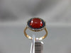 ANTIQUE .38CT DIAMOND SAPPHIRE & RED AGATE 14K ROSE GOLD 3D DOUBLE HALO FUN RING