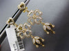 ESTATE LARGE .50CT DIAMOND 14KT YELLOW GOLD FOUR LEAF CLOVER CHANDELIER EARRINGS