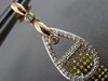 ESTATE LARGE .39CT DIAMOND 14K TRI COLOR GOLD CHANDELIER HANGING HUGGIE EARRINGS