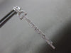 ESTATE .5CT DIAMOND 14K WHITE GOLD CLASSIC ELONGATED DOUBLE BAR HANGING EARRINGS