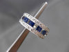 ESTATE LARGE 1.50CT DIAMOND & SAPPHIRE 14KT WHITE GOLD ETOILE CLIP ON EARRINGS