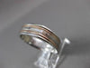 ESTATE 14KT WHITE & ROSE GOLD SOLID SQUARE WEDDING BAND RING 6mm #23214