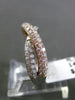 ESTATE 1.08CT DIAMOND 14KT WHITE & ROSE GOLD SEMI ETERNITY X INFINITY LOVE RING