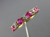 ESTATE .90CT DIAMOND & AAA RUBY 14KT YELLOW GOLD WEDDING ANNIVERSARY RING #17746