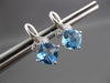 ESTATE LARGE 2.03CT DIAMOND & BLUE TOPAZ 14KT WHITE GOLD LUCIDA HANGING EARRINGS