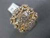 ESTATE LARGE 2.23CT DIAMOND 14KT YELLOW GOLD 3D MULTI ROW INFINITY FUN LOVE RING