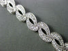 ESTATE WIDE 2.50CT DIAMOND 14KT WHITE GOLD 3D WAVE INFINITY TENNIS BRACELET