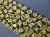 LARGE 34.44CT FANCY YELLOW DIAMOND 18KT YELLOW GOLD 3D CLUSTER TENNIS BRACELET