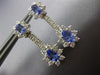 ESTATE 2.52CT DIAMOND & AAA TANZANITE 14KT WHITE GOLD 3D FLOWER EARRINGS #17481