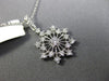 ESTATE .44CT ROUND DIAMOND 18K WHITE GOLD 3D CLASSIC SNOW FLAKE FLOATING PENDANT