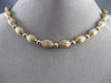ESTATE 14KT YELLOW GOLD 3D HANDCRAFTED BEADED MILGRAIN CLASSIC NECKLACE #26369