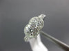 ESTATE .80CT DIAMOND 14KT WHITE GOLD TWO STONE SEMI ETERNITY FILIGREE LOVE RING