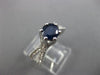 ESTATE 1.51CT DIAMOND & AAA SAPPHIRE 18KT WHITE GOLD 3D ENGAGEMENT RING #26119